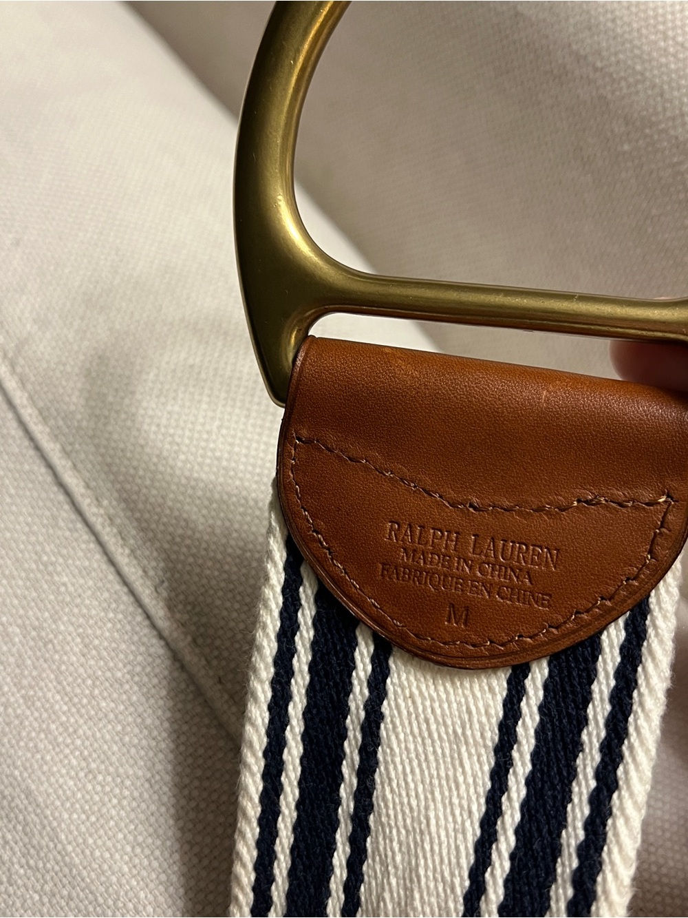 Vintage Ralph Lauren RL67 Equestrian Vachetta D-Ring Brass Buckle, Brown Leather - Picture 2 of 9